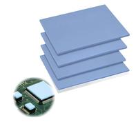4 Packs 13W/m.K Thermal Pads 2mm×100 x 100mm Non Conductive High Temperature Heat Resistant Silicone Grease Thermal Pads with Dual Self-Adhesive for PC laptop heatsink CPU GPU LED SSD IC SMD Cooler
