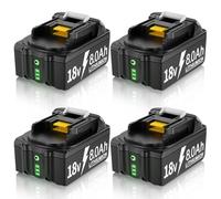 4 Packs 18V 8.0Ah BL1860B Battery for Makita, Powtree Replacement for Makita 18V Batteries BL1860 BL1850B BL1840 BL1840B BL1830B BL1830 BL1820 BL1815 BL1835 BL1845 LXT-400