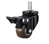 4 Packs 2InchDuty Silent Universal WheelsRubber Roller Casters with M12 Brake for Smooth Movement Ideal for Robot Equipment & Mobile Accessories