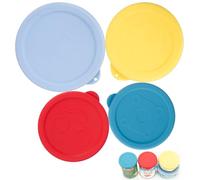 4 Packs 76mm|81mm|89mm|101mm Silicone Tin Lids Can Tops for Canned Goods | Reusable&Leakproof Can Lids | Better than Plastic | Dishwasher&Freezer Safe | Different Sizes Can Cover