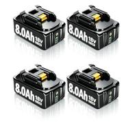 4 Packs 8.0Ah BL1860B Replacement for Makita 18V Batteries Lithium-Ion | Upgraded Compatible with Makita 18v LXT Power Tools BL1860 BL1850 BL1850B BL1840 BL1840B BL1830 BL1830B LED Indicator