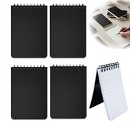 4 Packs A7 Small Notebooks Mini Spiral Pocket, Small Notepads with Spiral Binding and Durable Plastic Covers, Pocket Notebook for Pocket Notepad for Quick Notes Lists Reminders and Daily Writing