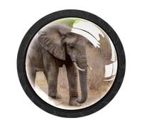 4 Packs African Elephant Walking Forest Cabinet Knobs Dresser Drawer Knob