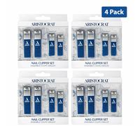 (4 packs) Aristocrat Nail Clipper Set, premium - Brand new - Great Family Value