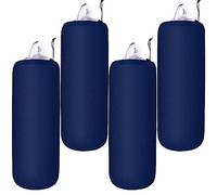 4 Packs Boat Fender Cover 10" x 26" Fleece Marine Bumper Covers for Center Rope Tube Style Fenders (Boat Fender Not Included) (Navy Blue)