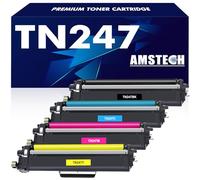 4-Packs Compatible for Brother TN-243CMYK Toner TN247 Toner for Brother DCP-L3550CDW DCP-L3510CDW HL-L3230CDW HL-L3210CW MFC-L3750CDW MFC-L3770CDW TN243CMYK TN243BK TN243C TN243Y TN243M