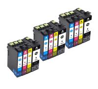 4 Packs Compatible Ink Cartridges Compatible With Workforce Pro WF-3720 WF-3725 WF-3730 WF-3733 DWF Models T702 T702XL(12PCS 3SET)