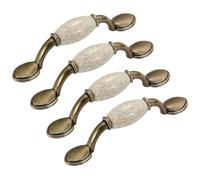 4 Packs Cracked Ceramic Cabinet Pulls Handles Solid Cabinet Wardrobe Pull Cupboard Handles, Dresser Drawer Door Pulls Handle for Chest of Drawers Kitchen Cabinet Cupboard Pull