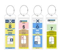 4 Packs Cruise Luggage Tags Holder Waterproof Clear Suitcase Tags 18x6cm Cruises Luggage Labels Fits All Marella (TUI) P&O Cruise Ships Royal Caribbean & Celebrity Ships for Cruising in 2025 2026 2027