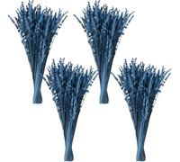 4 Packs Dried Preserved Lavender Flowers Bundle, Natural Dried Lavender Bouquet 15-17" for Crafts, Shower, Weeding and Home Decor, Aromatherapy, Fragrance, Fresh, Dry Live Plants (Blue-4.23oz)