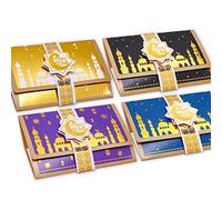 4 Packs Eid Mubarak Gift Money Envelopes Wallets, Ramadan Mubarak Paper Gift Card Holders Happy Eid Greeting Cards Money Holders for Kids Parents Eid Celebrations Party Supplies