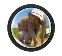 4 Packs Elephant Africa Drawer Knobs, Cabinet Knob & Pulls