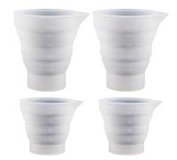 4 PACKS Foldble Laundry Detergent Cups, Measuring Cups Laundry Liquid Dosing Measuring Cups Silicone Reusable Washing Measuring Cup Powder Detergent Fabric Conditioner Soap Dispenser for Laundry Room