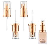 4 Packs Foundation Pump Replacement Gold Cosmetic Liquid Pump Plastic Air-less Makeup Pump for Estee Lauder Double Wear Foundation Bottles