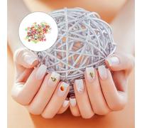 4 Packs Fruit Nail Art Slices DIY Decoration Kit Resin 11x7x1cm | 3D Lightweight Finish, Sequins Included, for Nail Polish and UV Gel Polish, Festival Nights Random Style