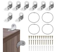 4 Packs Furniture Straps, Anti-Tip Furniture Anchors for Baby Proofing & Pet Protecting, Wardrobe Wall Safety Fixings, Anti-Shedding, Secure Bookshelf, Cabinet, Dresser