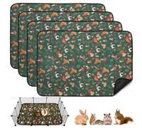 4 Packs Guinea Pig Cage Liner - 45x60cm Quick Absorbent Guinea Pig Pee Pads, Washable Reusable & Air Dried Pee Pad, Hamster Cage Liner Beding for Small Animals Cat Chinchillas Hamster Rabbit (45x60cm)