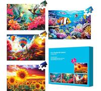 4 Packs Large Piece Puzzle for Adults - Dementia 36 Pieces Puzzles for Elderly Adults,Alzheimer’s Puzzles Memory Cognitive Games for Elderly Seniors with 4 Storage Bags