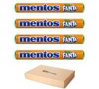 4 Packs Mentos Orange Flavor Chewy Dragees Refreshing Soft Candies Sold By VR Angel