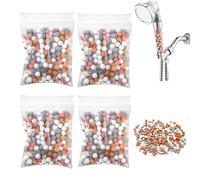 4 Packs Mineral Balls Negative Ion,Bio-Active Stone for Shower Filter,Ionic Shower Beads PH Balance Hard Water Softener,Tourmaline Balls,pH Balance Mineral Balls for Showerhead Filters
