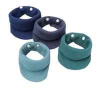 4 Packs Muslin Baby Bibs Toddler Bandana Dribble Bibs Cotton Soft and Absorbent Drool Bibs with Adjustable Snaps for Newborn