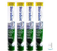 4 Packs of Active Fresh Denture Cleaning Tablets 30 Tablets |Denture Cleaner | Sterilising Tablets for False Teeth | Retainer, Dentures & Teeth Cleaning Multipack Bundled for Sterident by Romantizm