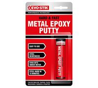 4 Packs of Evo-Stik Hard & Fast Metal Epoxy Adhesive Glue Putty 50g 320123