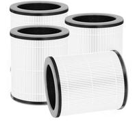 4 Packs P60 True HEPA Replacement Filters Compatible with TPLMB P60 Purifier, 3-in-1 H13 True HEPA, Activated Carbon Filter and Fine Nylon Pre-filter