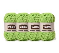 4 Packs Plush Chenille Chunky Crochet Yarn - Baby Yarn for Crocheting Soft - Velvet Yarns Knitting for Blankets Crafts - Fluffy Amigurumi Yarns 200g/262.5yds (4 Grass Green)