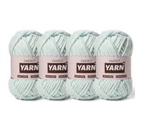 4 Packs Plush Chenille Chunky Crochet Yarn - Baby Yarn for Crocheting Soft - Velvet Yarns Knitting for Blankets Crafts - Fluffy Amigurumi Yarns 200g/262.5yds (4 Pale Cyan)