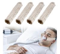 4-Packs Satin CPAP Strap Covers, CPAP Strap Comfort Pads, CPAP face Pads, Comfortable CPAP Supplies CPAP Face Cushion Universal and Comfort Silky CPAP Headgear Pads for Reducing Red Marks (4, Khaki)