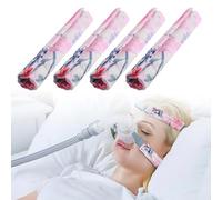 4-Packs Satin CPAP Strap Covers, CPAP Strap Comfort Pads, CPAP face Pads, CPAP Face Cushion Universal and Comfort Silky CPAP Headgear Pads for Reducing Red Marks (4, Printed)