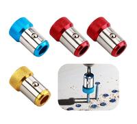 4 Packs Screwdriver Head Magnetic Ring, Removable Screw Bit Magnetizer Ring Alloy Aluminum Screw Catcher Ring Holder Detachable Tool Accessory for 1/4 Inch Hex 6.35mm Shank Screwdriver Power Bits