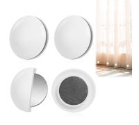 4 Packs Shower Curtain Weights Round Strong Waterproof Magnetic Drapery Clips Never Rust Shower Magnets Curtain Clip On Bottom for Drapery Tablecloth Flag (White)
