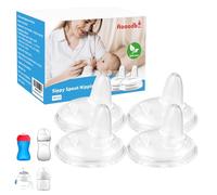 4 Packs Sippy Spout Nipples for Philips Avent Natural Baby Bottles, Replacement Bottle Nipple BPA-Free, No Spill, 2 Cleaning Brush (Model 3)