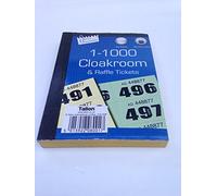 Just stationery 1-500 Cloakroom Ticket, Assorted Colors, 8000