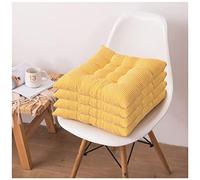 4 Packs Stripe Square Chair Cushions, Soft Non-Slip Dining Seat Pads, Comfortable Durable Decor Pillows for Living Room, Kitchen, Dining Room