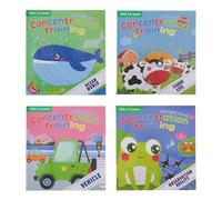 4 Packs Toddler Sticker Book, iewrtcin Reusable Activity Book for Kids, Baby Busy Book Quiet Book, Educational Scene Book for Children 2-6 Years Old