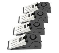 4 Packs Upgraded Door Stop Alarm Portable Wedge Door Stoppers Security Alarm 120db Entrance Alert Loud Door Stop Alarm for Travel Home Apartment or Dorm Battery Included (4 Packs)