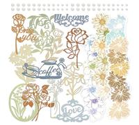 4 Packs Vintage Lace Floral Decorative Paper Die-Cut Paper Border with Flower Pattern Printed Lace Doily for Scrapbooking Journaling Card Making Crafts (Passion)