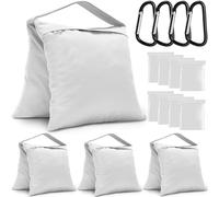 4 Packs White Sandbag Weight Bags for Light Stand Photography Video Equipment, Heavy Duty Saddlebags for Backdrop Stand, Photo Tripod, Canopy, Pop up Tent, Umbrella Base, Fishing Chair, Picnic Table