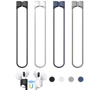 4 PackStrong Magnetic for AirPods Straps,Soft Silicone Sports Lanyard Compatible with AirPods 4rd / AirPod Pro 1st & 2nd / AirPod 3rd /AirPod 1&2-4 Color
