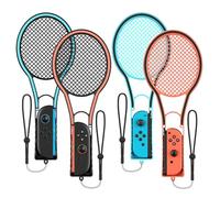 4-PackTennis Racket Hand Grips for Nintendo Switch 2(2025) Controller, Tennis Handle Handheld Grips for Joy con2, Hand Holder Accessories for Mario Tennis Aces Game&Switch Sports Tennis/Badminton