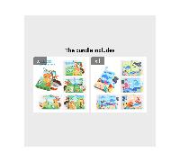 (4 Pages 8 Sides Forest Tail Cloth Book 4 Pages 8 Sides Ocean Tail Cloth Book) Soft Cloth Crinkle Toys for Tummy Time, Stroller, Learning & Gifts