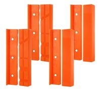 4-Pair 6" Magnetic Vise Jaw Pads 4 x V-Groove 4 x Flat for Drill Press | Soft Rubber Bench Jaw Pads Covers for Drill Press, Metalworking and Woodworking, Orange