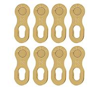 4 Pair Bike Chain Link, 12 Speed Chain Missing Link, Steel Quick Connector, Durable and Reusable Bicycle Missing Links, Cycling Chains Accessory Parts for Road Mountain Bike Cycling(Gold)