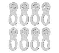 4 Pair Bike Chain Link, Steel Bike Bicycle 12Speed Chain Missing Link Connector Parts Cycling Accessory(Silver)