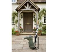 4 Pair Boot & Umbrella Stand Heavy Duty Solid Steel Welly Rack Handcrafted in the UK Antique Black Indoor/Outdoor Shoe & Boot Storage for Wellies, Riding Boots, Umbrellas & Walking Sticks