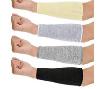 4 Pair Cut And Burn Resistant Sleeves Arm Protection Sleeves Forearm Protectors For Thin Skin And B