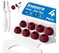 4-Pair Replacement Ear Tips for AirPods Pro 2nd/1st Generation with Portable Storage Box,Noise Reduction Holewith & Built-in dust Guard Screen,Silicone Ear Tips for Apple AirPods Pro (Zhu Hong)